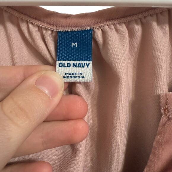 Suede/Velvet Pink Flowy Fairy Whimsical Top Shirt V-Neck Y2K Style Preppy Chic M - Picture 4 of 7